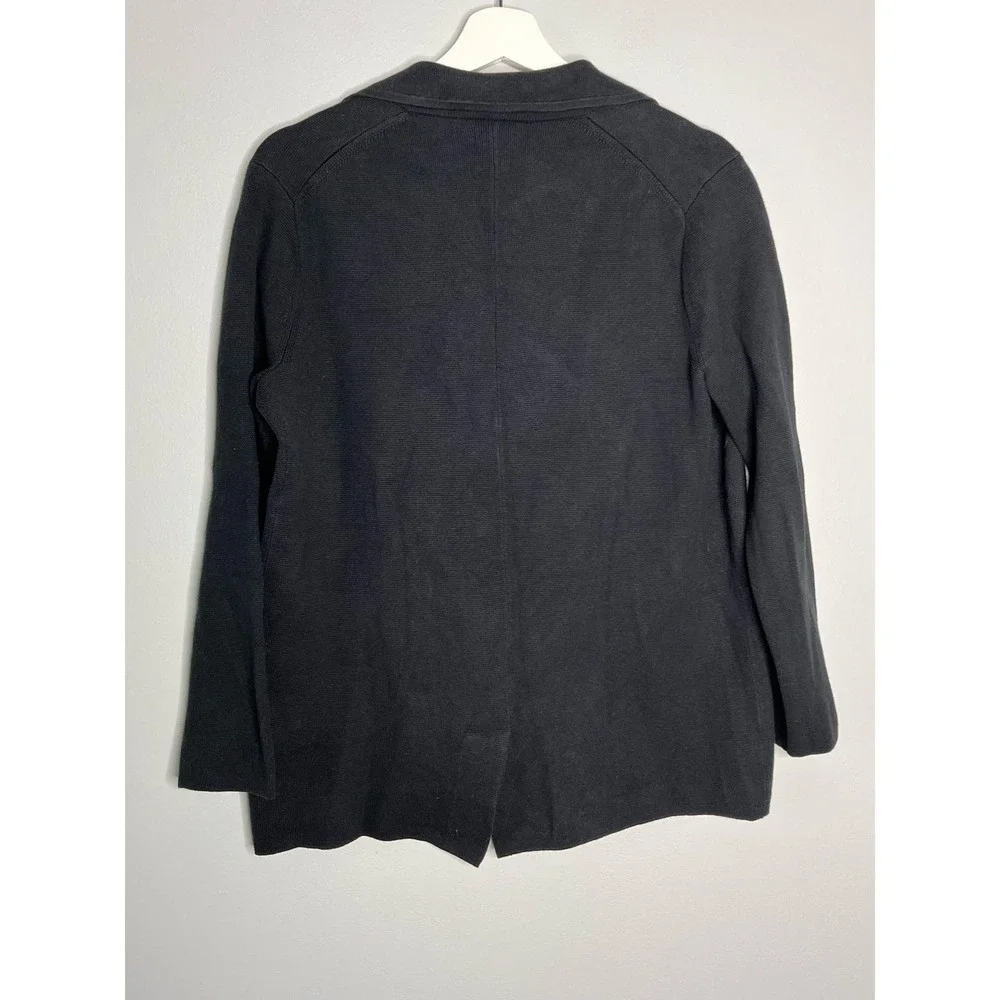 J. Crew Long Sleeve Collared Two-Button Sweater Blazer Black Women’s Size Small